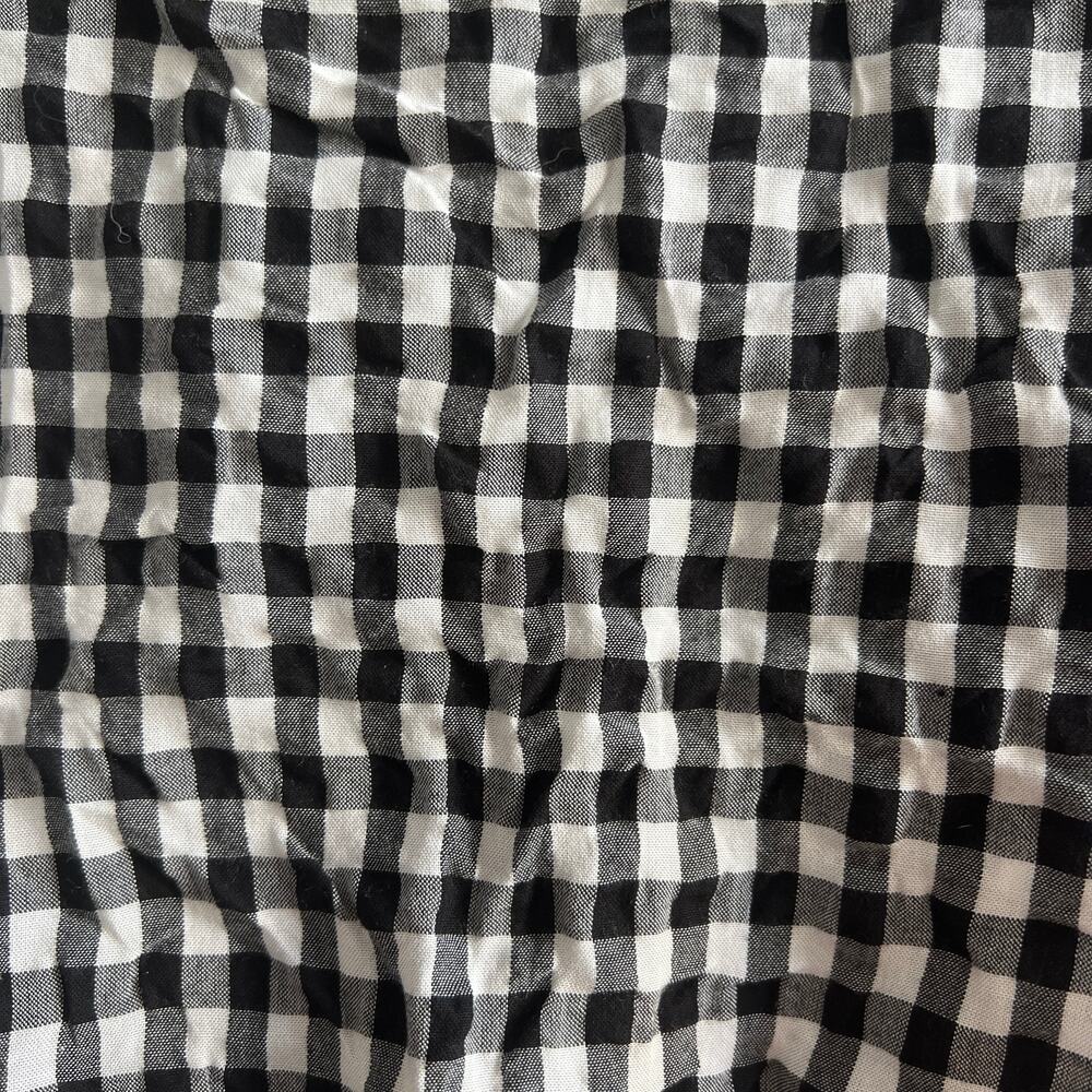 Forever 21 Black White Gingham Off Shoulder Crop Top Size S - Picture 3 of 7